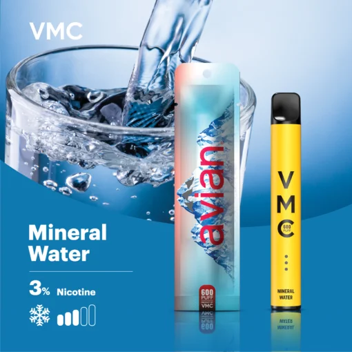 VMC POD 600 PUFF บุหรี่ไฟฟ้า พอตใช้แล้วทิ้ง กลิ่น Mineral Water