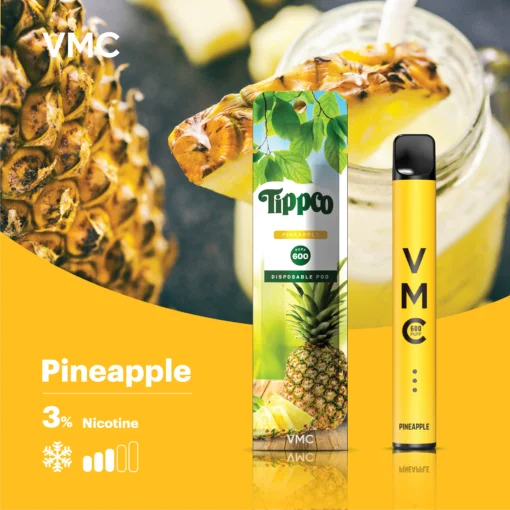 VMC POD 600 PUFF บุหรี่ไฟฟ้า พอตใช้แล้วทิ้ง กลิ่น Pineapple